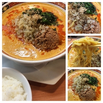 「極上！四川担々麺 900円 ハーフライス 120円」@中華麺食堂 かなみ屋の写真