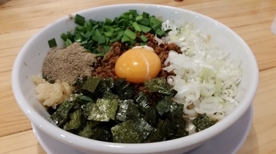 「台湾まぜそば」@横浜家系ラーメン 天辺家の写真