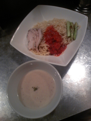 「冷製ベジポタつけ麺８５０円」@焼麺 劔の写真