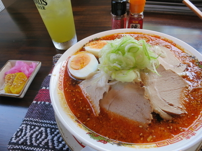 「チゲ味ラーメン842円（ランチ）」@炭火ダイニング光秀の写真