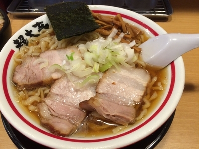 「冷やし煮干そば+肉飯／￥750+250」@天然豚骨醤油 らーめん玉 超大吉 上野店の写真