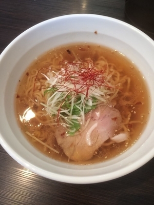 「琥珀醤油拉麵+お茶漬けご飯　600円」@神田天雷軒の写真