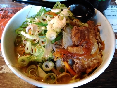 「ちゅら塩ラーメンラリー限定 ちゅら塩タンメン（ソーキ付き）」@麺や偶 もとなり 久茂地店の写真