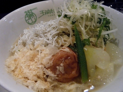 「梅しらすと冬瓜の冷し麺850円」@中華蕎麦 瑞山（ZUIZAN）の写真