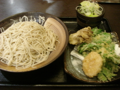 「野菜天 もりそば（450円）」@ゆで太郎 君津北子安店の写真