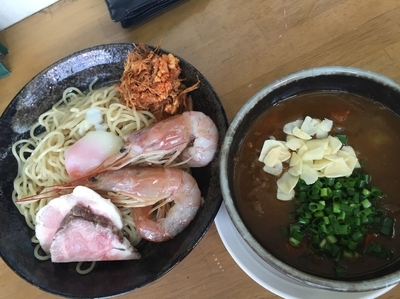 「【真夏の一杯】スタミナ大蒜カレーつけ麺S」@MENYA 食い味の道有楽の写真