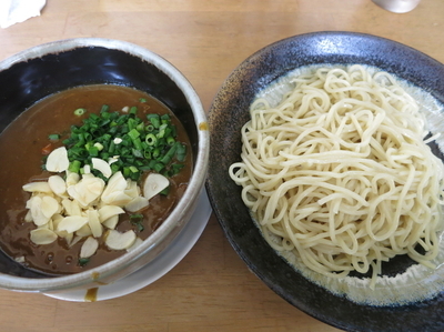 「スタミナ大蒜カレー （つけ麺　細）　　1100円」@MENYA 食い味の道有楽の写真