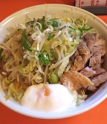 「油そば840円(ミックス)+節券30円+チーズ100円」@ちばからの写真