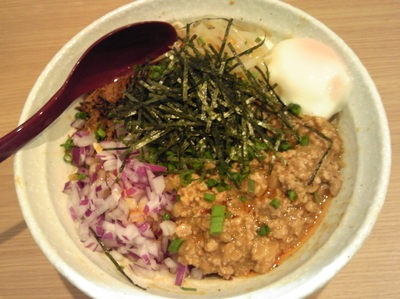 「みそまぜそば（大盛）、半熟玉子」@麺小屋 てちの写真