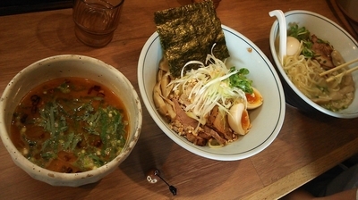 「[限定] 冷製 坦々麺風 つけSOBA 割り飯付き」@麺家 Shumen Doushiの写真