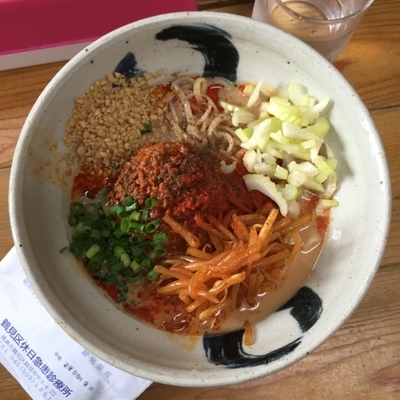 「冷し担々麺並＋セロリ＋追加辛しびれ」@自家製麺 てんかの写真