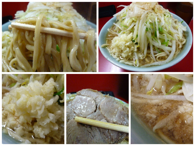 「小らーめん(麺かため・にんにく・アブラ)」@ラーメン二郎 中山駅前店の写真