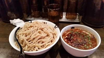 「からしびつけめん  特盛」@カラシビ味噌らー麺・つけ麺 神田本店の写真