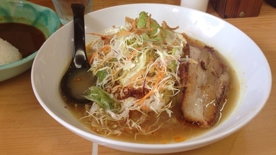 「か冷麺(夏限定)ミニカレーライス付(890円)」@魔女のカレーの写真