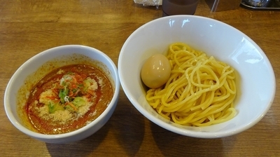 「味玉海老辛濃厚つけ麺（950円）」@煮干しそば 虎空の写真