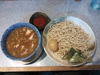 「角肉入りつけ麺＋辛味ハーフ」@麺や 武蒼の写真