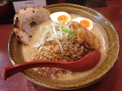 「九州麦味噌ラーメン 炙りチャーシュー 味噌漬煮玉子」@味噌屋庄助 仁戸名店の写真