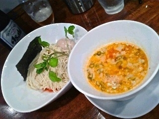 「担担つけ麺 ＆ 味玉」@創作麺工房 鳴龍の写真