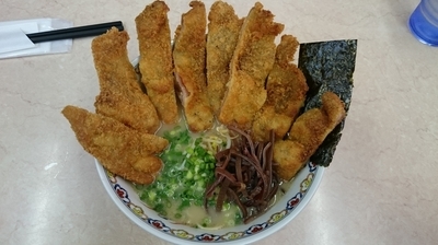 「とんかつラーメン」@熊本ラーメン 笑福亭の写真