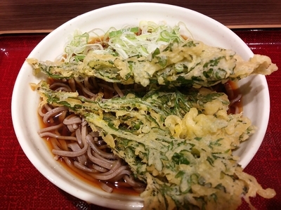 「春菊そば」@乱切りそば あずみの写真