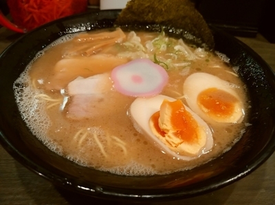 「【味玉中華蕎麦(並盛・120g)700円】→500円」@上州濃厚中華蕎麦 はたお商店 下小出本店の写真