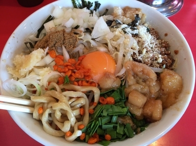 「【限定】台湾風まぜそば（850円）」@ひたちなか大盛軒の写真