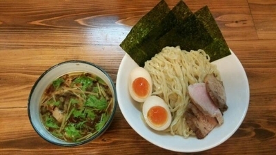 「特製塩つけ麺(300ｇ)」@くじら食堂の写真