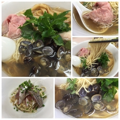 「煮干ししじみそば 830円＋鰯そば 390円」@中華そば よしかわの写真