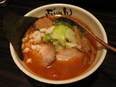 「辛みそ魚豚そば：880円」@濃厚豚そば ぶれんの写真