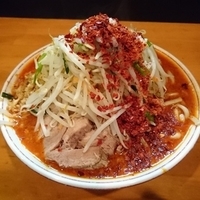 味噌ラーメン700円＋から〜いの100円(限定)＋生姜唐辛子