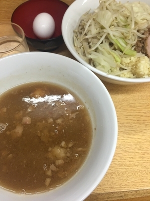 「つけ麺、少なめ、ニンニク」@ラーメン二郎 環七新新代田店の写真
