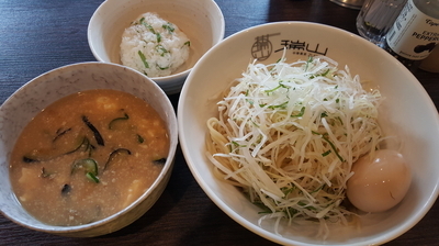 「【限定】鯵の冷や汁つけそば ￥830」@中華蕎麦 瑞山（ZUIZAN）の写真