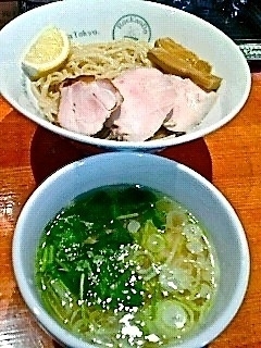 「鶏清湯の追い鶏節 塩つけそば (￥1000・限定)」@麺屋 六感堂 Rock'anDoの写真