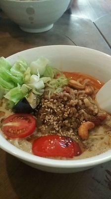 「まったり練り胡麻の羽田担々麺」@油揚げの写真