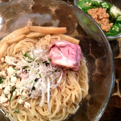 「【限定】冷やしぶっかけ煮干しそば」@つけめん・らーめん活龍 本店の写真