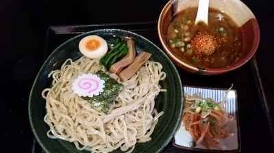 「赤いつけそば　800円」@俊麺なが田の写真