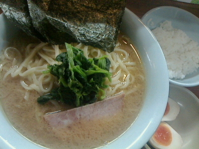 「ラーメン、半熟たまご、ライス」@吉祥寺 武蔵家の写真