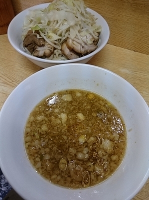 「「期間限定」スーパーつけめん(+150円)」@ラーメン二郎 環七新新代田店の写真
