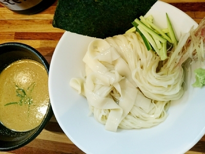 「つけ麺雲丹搾り(980円)」@鮮魚らーめん 五ノ神水産の写真