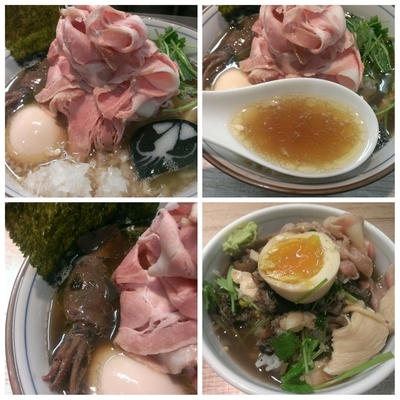 「[気まぐれ限定] 特製大王イカそば＋〆の茶漬け」@中華そば 四つ葉の写真