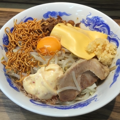 「まぜそば（￥780）」@ジャンクガレッジ プレナ幕張店の写真