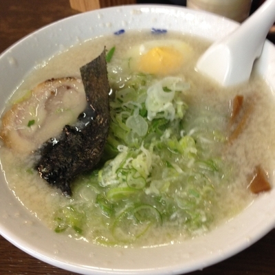 「楽ラーメン（ネギ多目￥650）」@蔵前元楽 総本店の写真