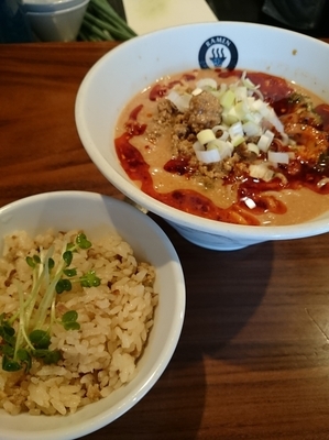 「【限定】冷しトマト担々麺850円＋豚炊込みごはん100円」@RAMEN GOTTSUの写真