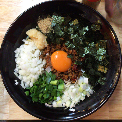 「台湾まぜそば」@自家製太麺 元気屋の写真