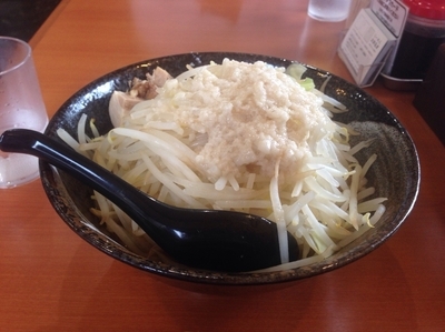 「次郎ハーフ（野菜、アブラ増し）」@らーめん次郎冠者 上阿原店の写真