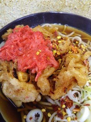 「ゲソ（生姜）そば」@六文そば 日暮里第2店の写真