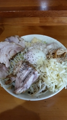 「まぜそば800円＋豚200円」@ラーメン 滋悟郎の写真