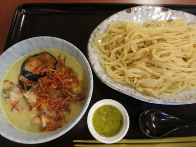 「グリーンカレーつけ麺　　980円」@野方食堂の写真