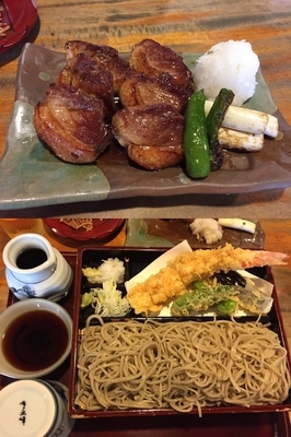 「天せいろ（大盛）＋鴨焼き」@登茂吉の写真