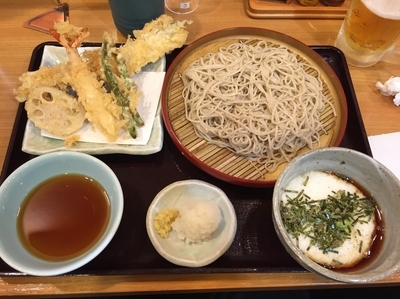 「とろろ天そば＋穴子天」@天丼てんや 鶴見東口店の写真